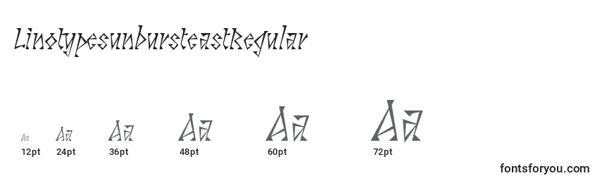 sizes of linotypesunbursteastregular font, linotypesunbursteastregular sizes