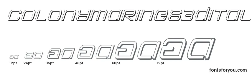 sizes of colonymarines3dital font, colonymarines3dital sizes