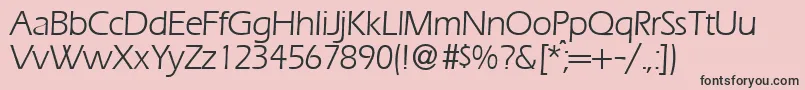 ErgoRegularDb Font – Black Fonts on Pink Background