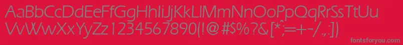 ErgoRegularDb Font – Gray Fonts on Red Background