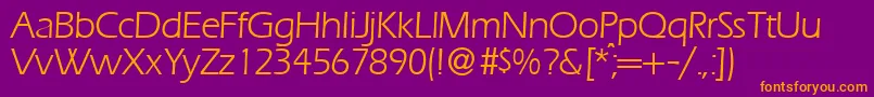 ErgoRegularDb Font – Orange Fonts on Purple Background