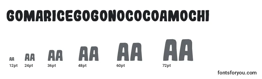 Größen der Schriftart GomariceGogonoCocoaMochi