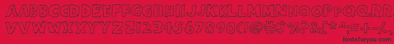 Eightco Font – Black Fonts on Red Background