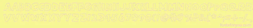 Eightco Font – Pink Fonts on Yellow Background