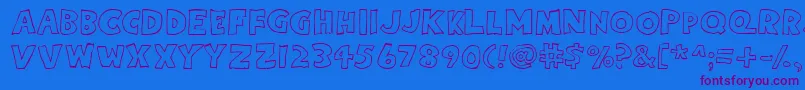 Eightco Font – Purple Fonts on Blue Background