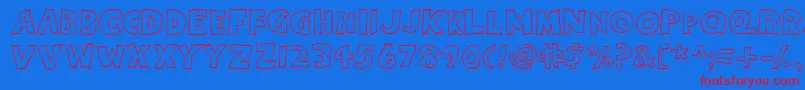 Eightco Font – Red Fonts on Blue Background