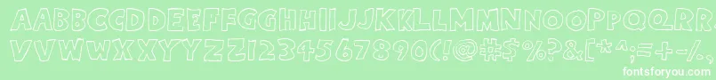 Eightco Font – White Fonts on Green Background