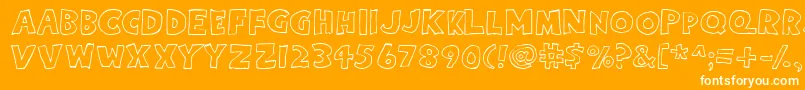 Eightco Font – White Fonts on Orange Background
