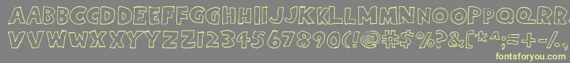 Eightco Font – Yellow Fonts on Gray Background