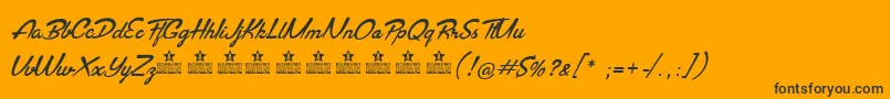 BrasileirinhaPersonalUse Font – Black Fonts on Orange Background