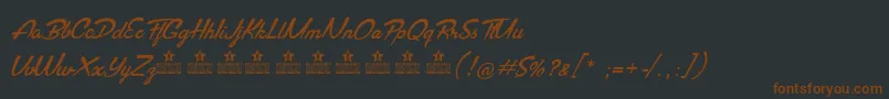 BrasileirinhaPersonalUse Font – Brown Fonts on Black Background