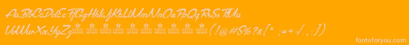 BrasileirinhaPersonalUse Font – Pink Fonts on Orange Background