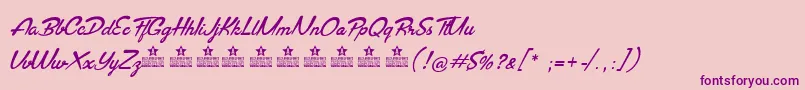 BrasileirinhaPersonalUse Font – Purple Fonts on Pink Background