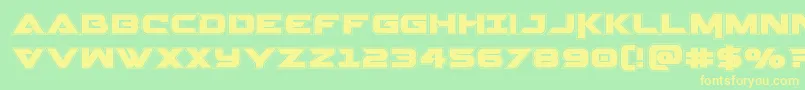 Gemina2acad Font – Yellow Fonts on Green Background