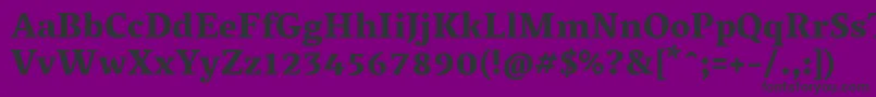 VesperlibreHeavy Font – Black Fonts on Purple Background