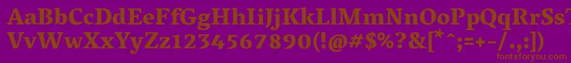 VesperlibreHeavy Font – Brown Fonts on Purple Background