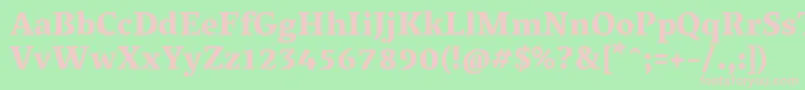 Шрифт VesperlibreHeavy – розовые шрифты на зелёном фоне
