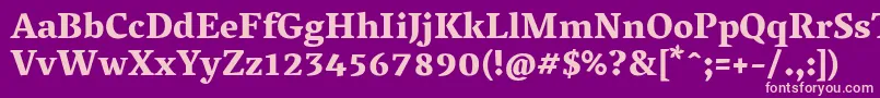 VesperlibreHeavy Font – Pink Fonts on Purple Background
