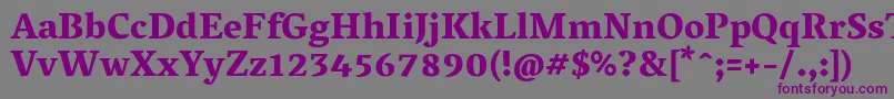 VesperlibreHeavy Font – Purple Fonts on Gray Background