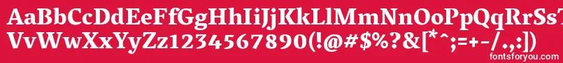 VesperlibreHeavy Font – White Fonts on Red Background