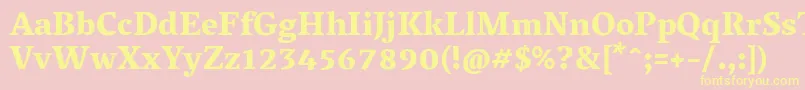 VesperlibreHeavy Font – Yellow Fonts on Pink Background