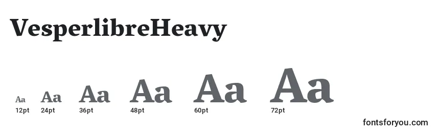 VesperlibreHeavy Font Sizes