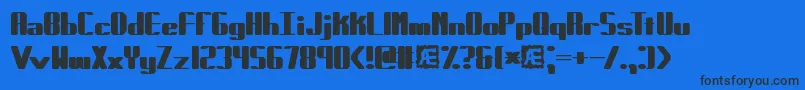 フォントForcible – 黒い文字の青い背景