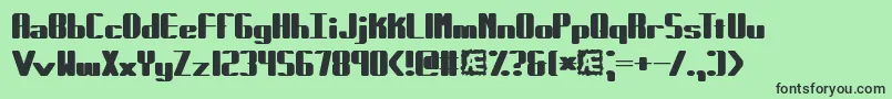フォントForcible – 緑の背景に黒い文字