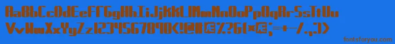 Forcible Font – Brown Fonts on Blue Background