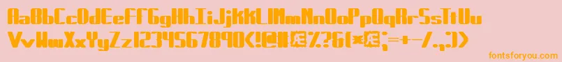 Forcible Font – Orange Fonts on Pink Background