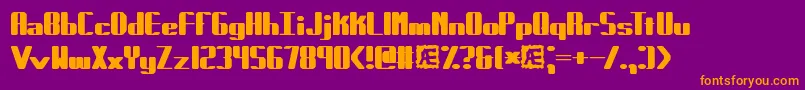 Forcible Font – Orange Fonts on Purple Background