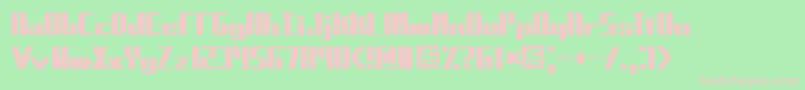 フォントForcible – 緑の背景にピンクのフォント