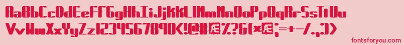 Forcible Font – Red Fonts on Pink Background