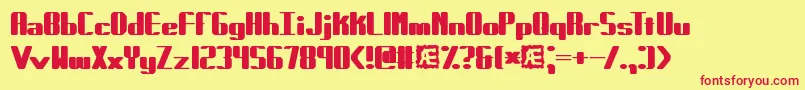 Forcible Font – Red Fonts on Yellow Background