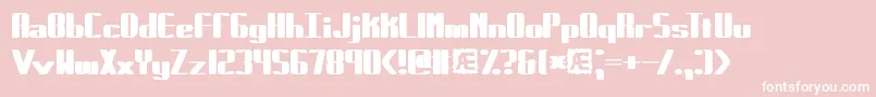 Шрифт Forcible – белые шрифты на розовом фоне