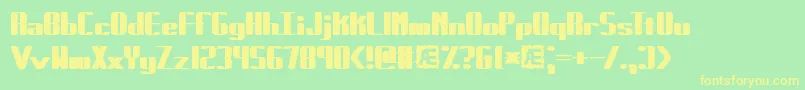 Шрифт Forcible – жёлтые шрифты на зелёном фоне