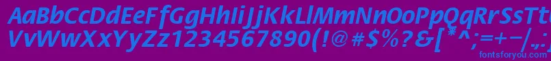 FiestaRegular Font – Blue Fonts on Purple Background