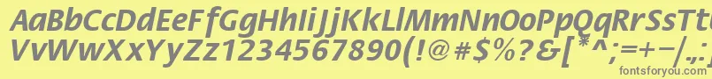 FiestaRegular Font – Gray Fonts on Yellow Background