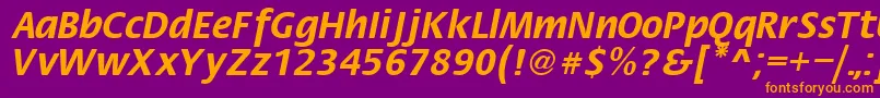 Шрифт FiestaRegular – оранжевые шрифты на фиолетовом фоне