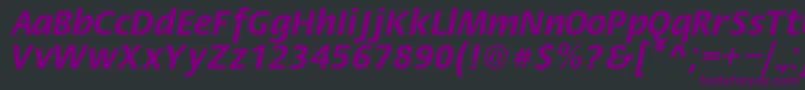 Шрифт FiestaRegular – фиолетовые шрифты на чёрном фоне