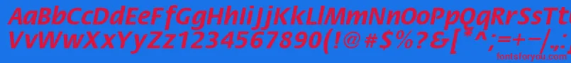 FiestaRegular Font – Red Fonts on Blue Background