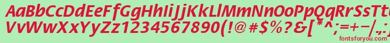 FiestaRegular Font – Red Fonts on Green Background