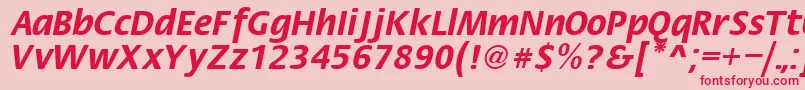 FiestaRegular Font – Red Fonts on Pink Background