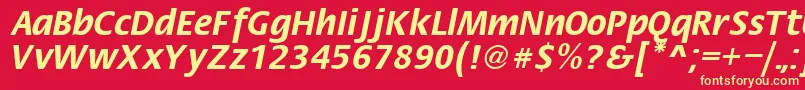 FiestaRegular Font – Yellow Fonts on Red Background