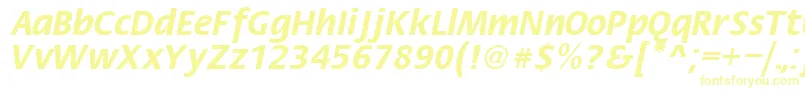 Шрифт FiestaRegular – жёлтые шрифты на белом фоне