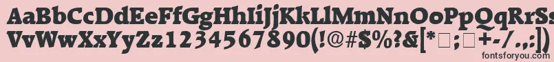 KaroaDisplaySsi Font – Black Fonts on Pink Background