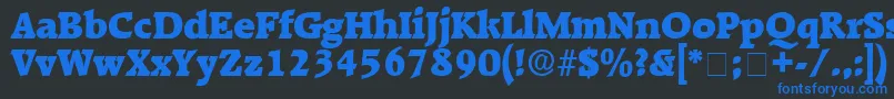 KaroaDisplaySsi Font – Blue Fonts on Black Background