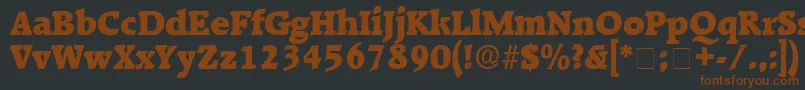 KaroaDisplaySsi Font – Brown Fonts on Black Background