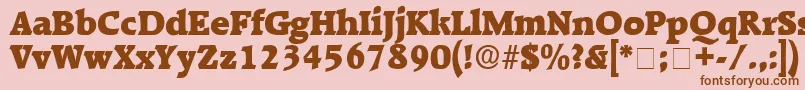 KaroaDisplaySsi Font – Brown Fonts on Pink Background