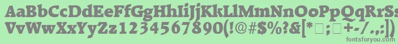 フォントKaroaDisplaySsi – 緑の背景に灰色の文字